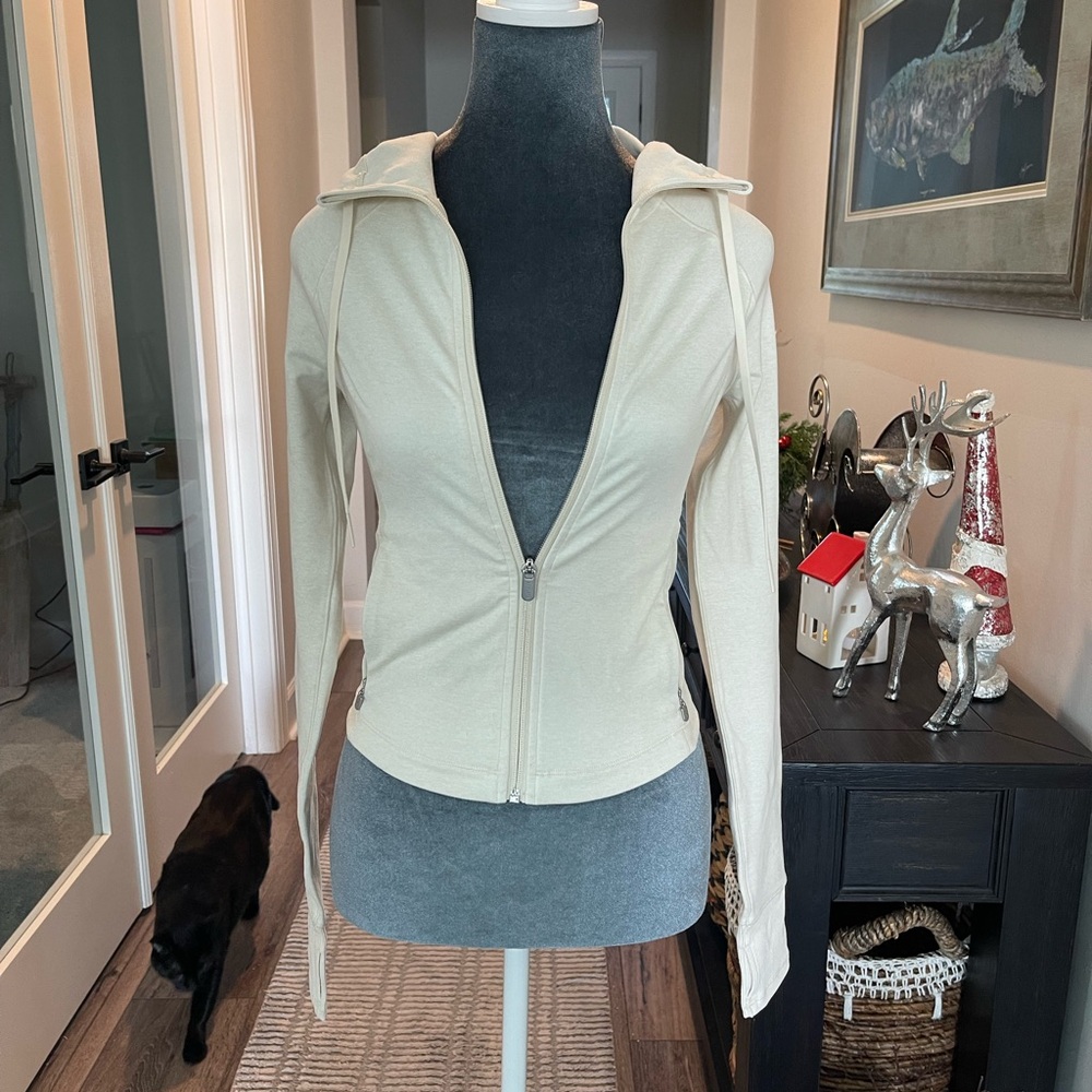 Athleta Cream Zip-Up hoodie